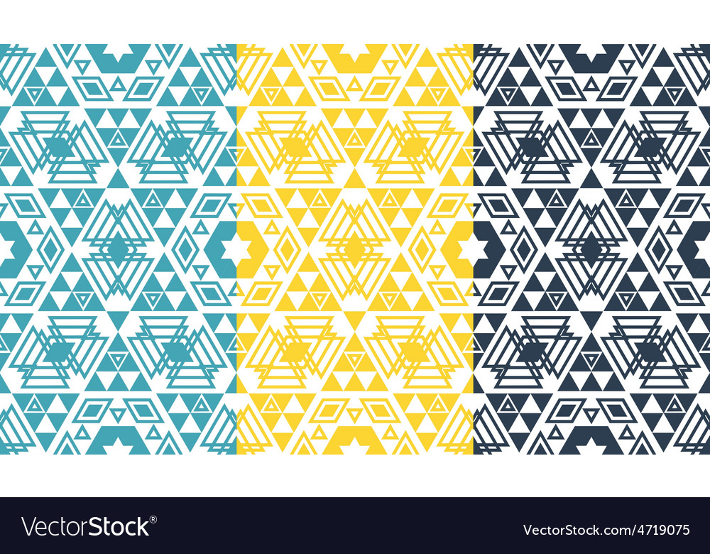 Retro geometric hexagon seamless pattern