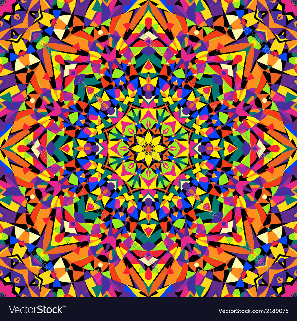 Seamless kaleidoscope pattern Royalty Free Vector Image