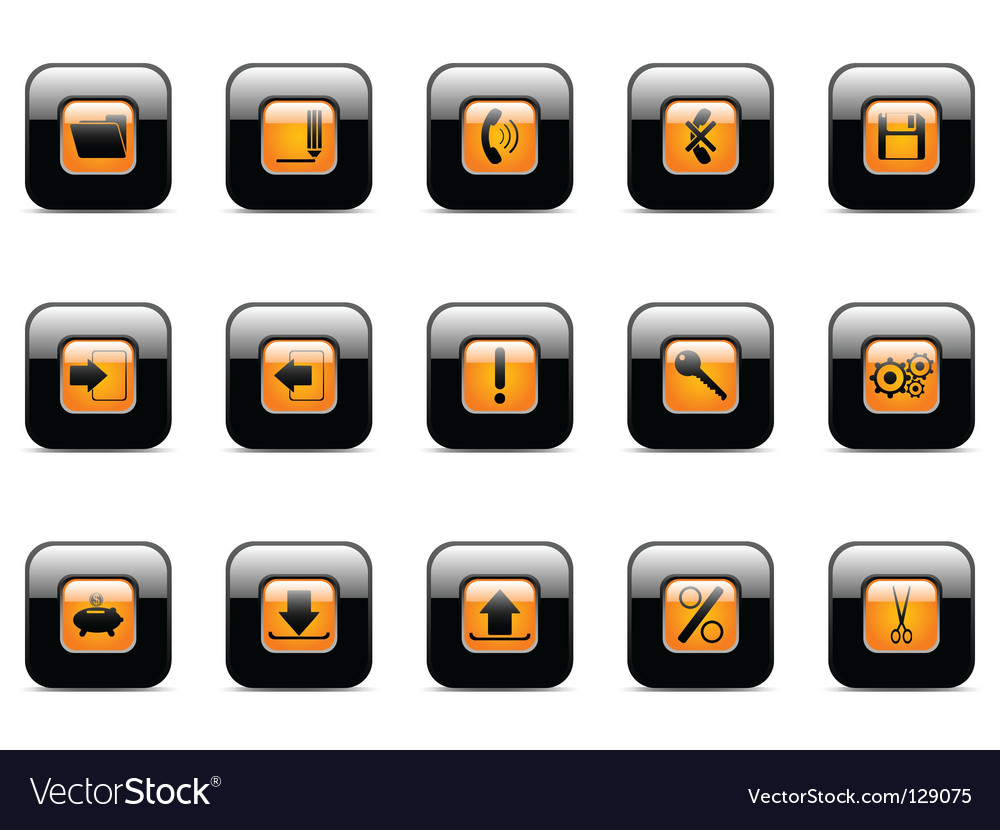 Set of web buttons