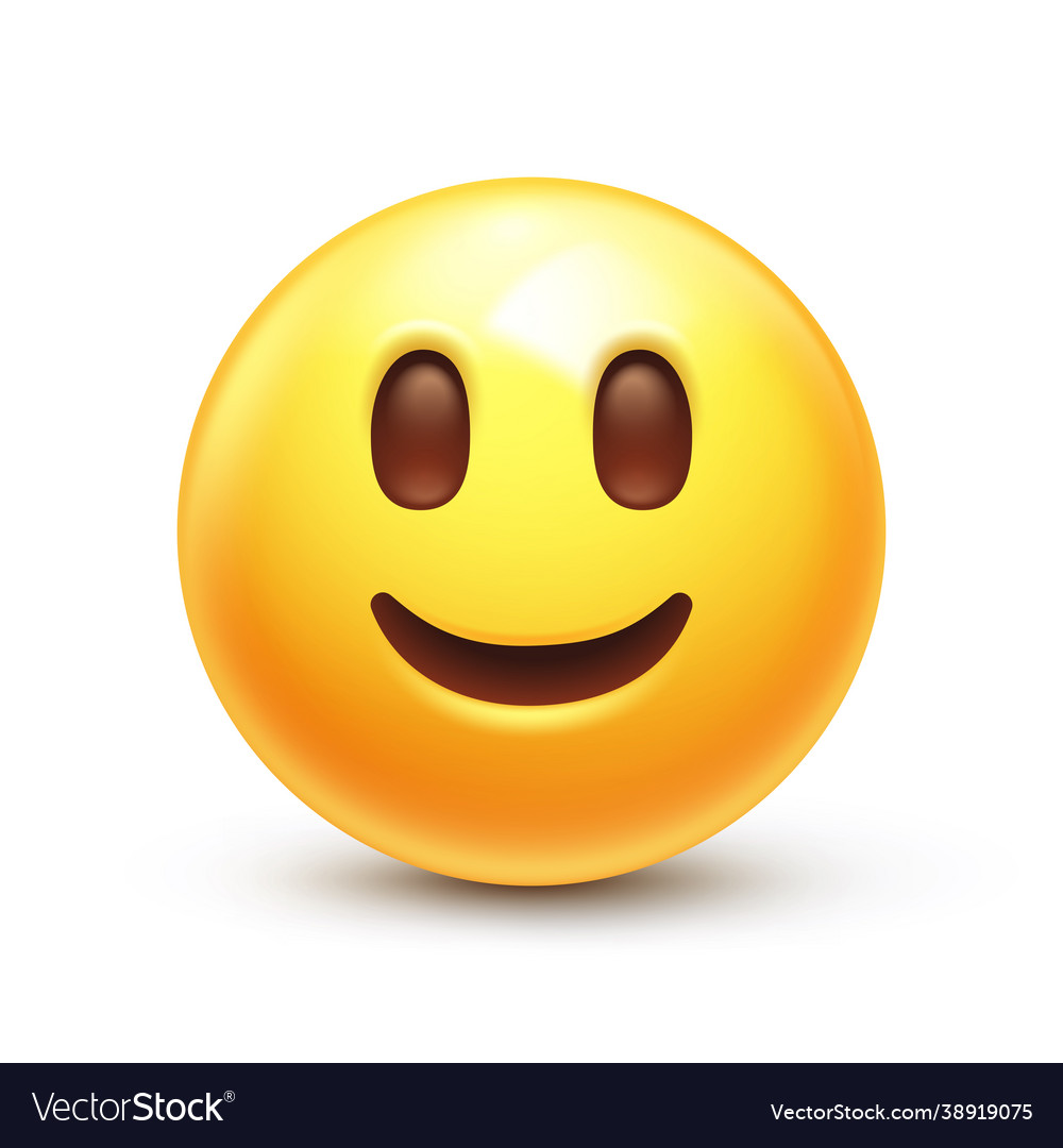 Slightly smiling emoji Royalty Free Vector Image