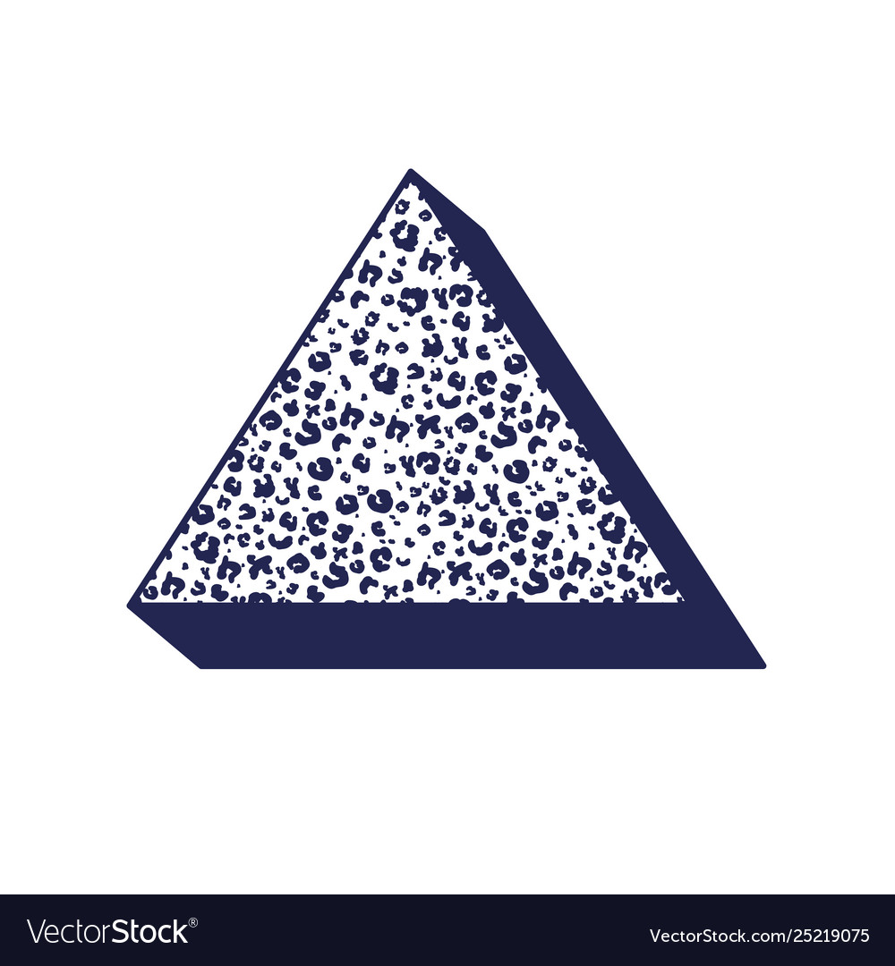 Triangle with animal print pattern ninetys style