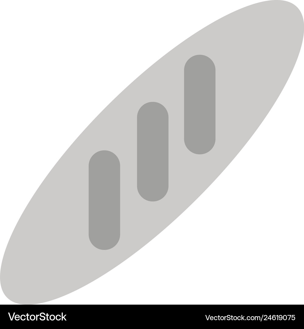 White bread flat on Royalty Free Vector Image - VectorStock