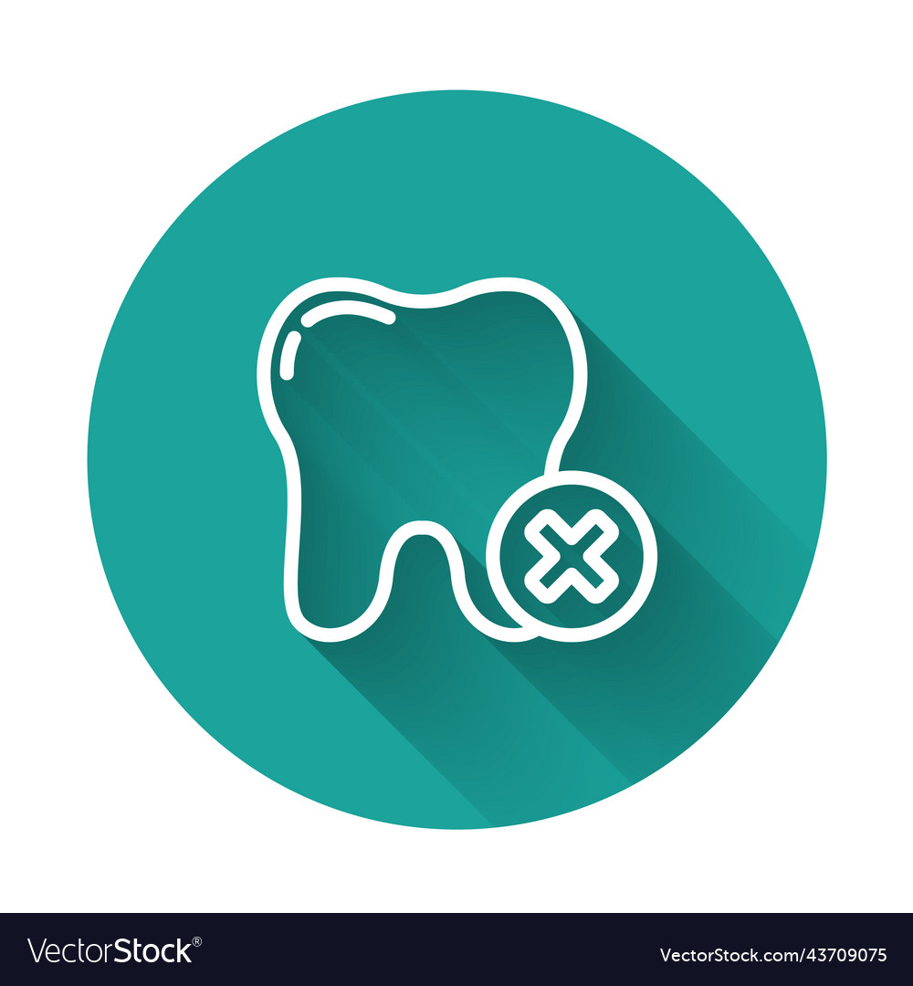 White line tooth with caries icon isolated vector image White line tooth with caries icon isolated