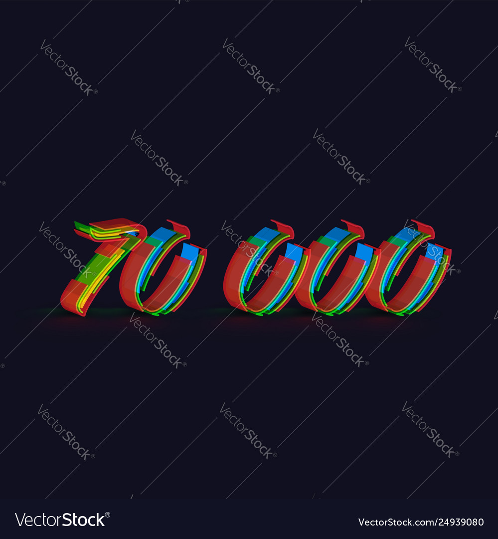 3d colorful character from a fontset vector image 3d colorful character from a fontset