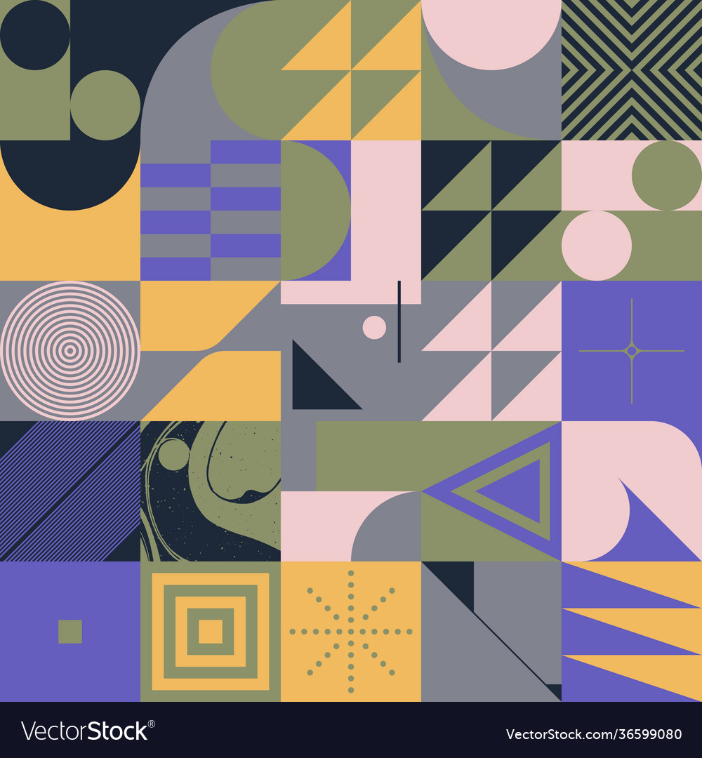 Brutalism design abstract pattern vector image Brutalism design abstract pattern