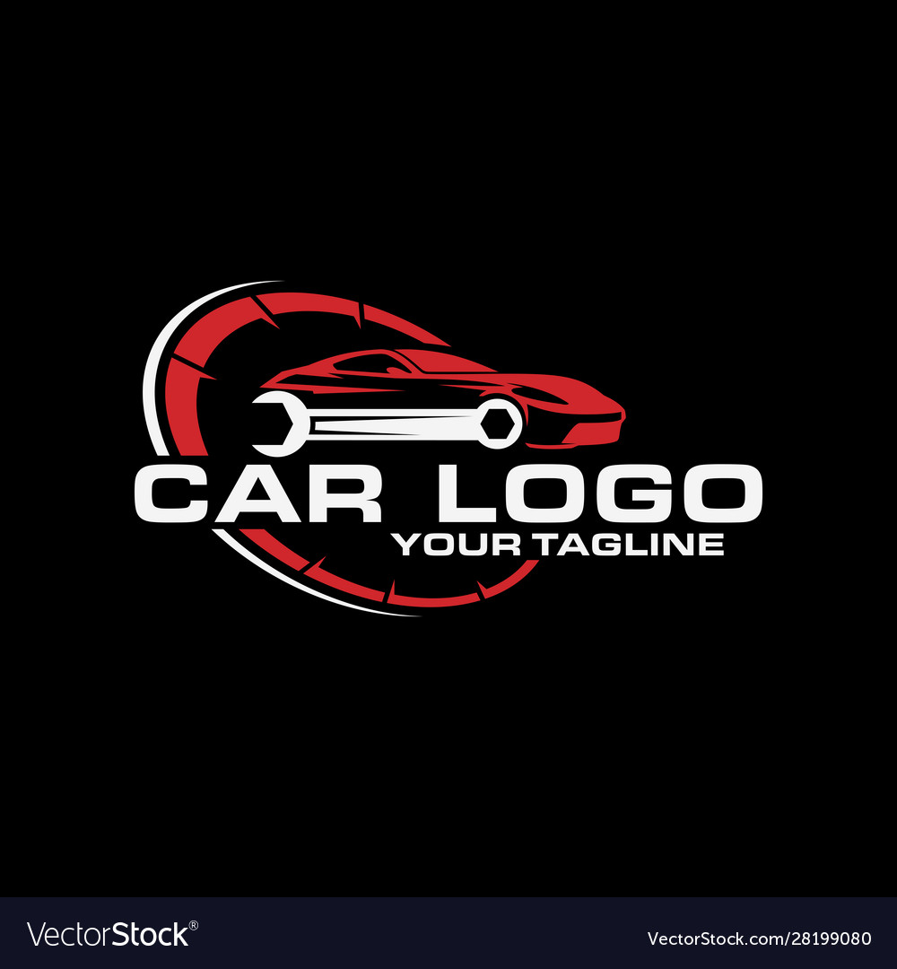 Car logo icon with template for transportation Vector Image