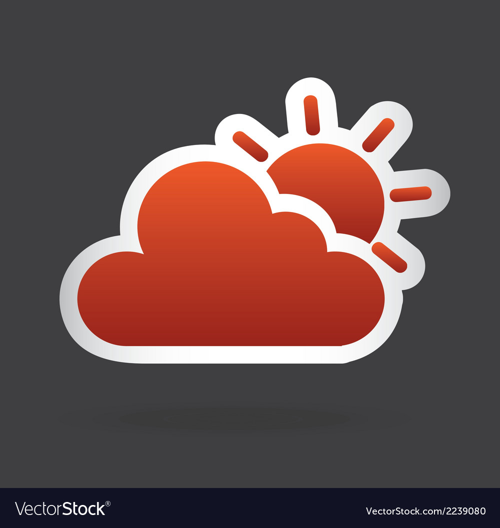 Cloud icon over black background Royalty Free Vector Image
