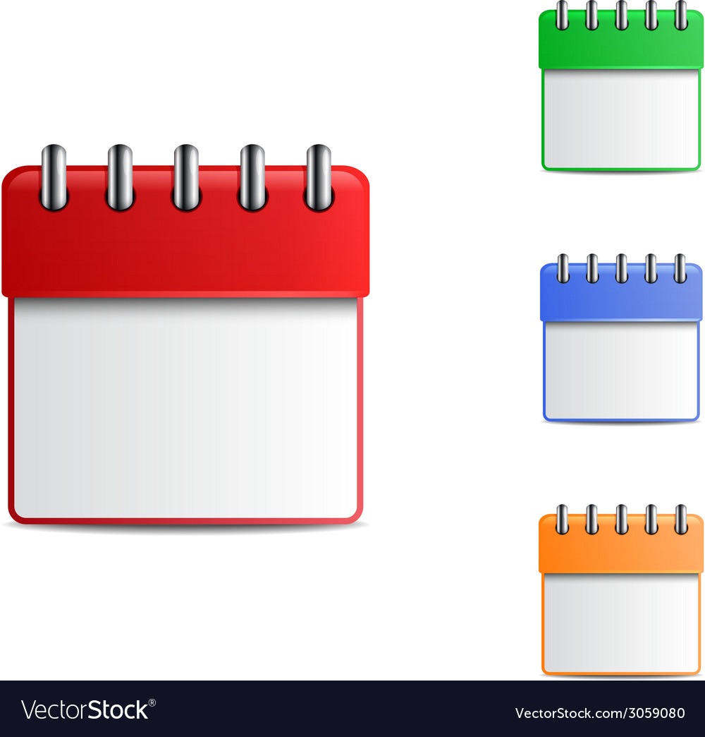 Colorful engagement calendar set Royalty Free Vector Image