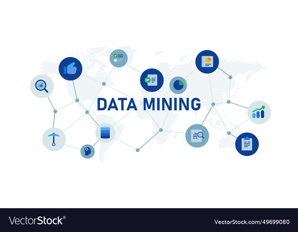 Data mining database concept banner header