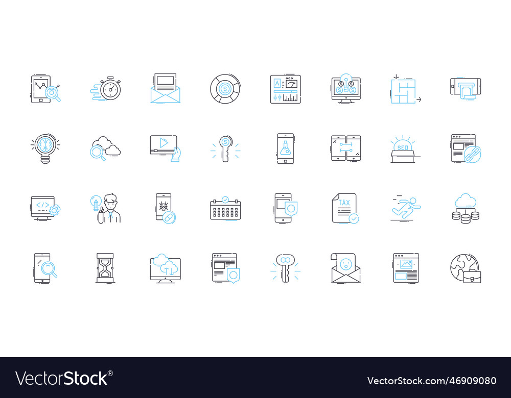 Education linear icons set learning knowledge vector image Education linear icons set learning knowledge