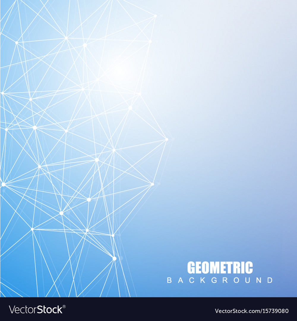 Geometric abstract background with connected line