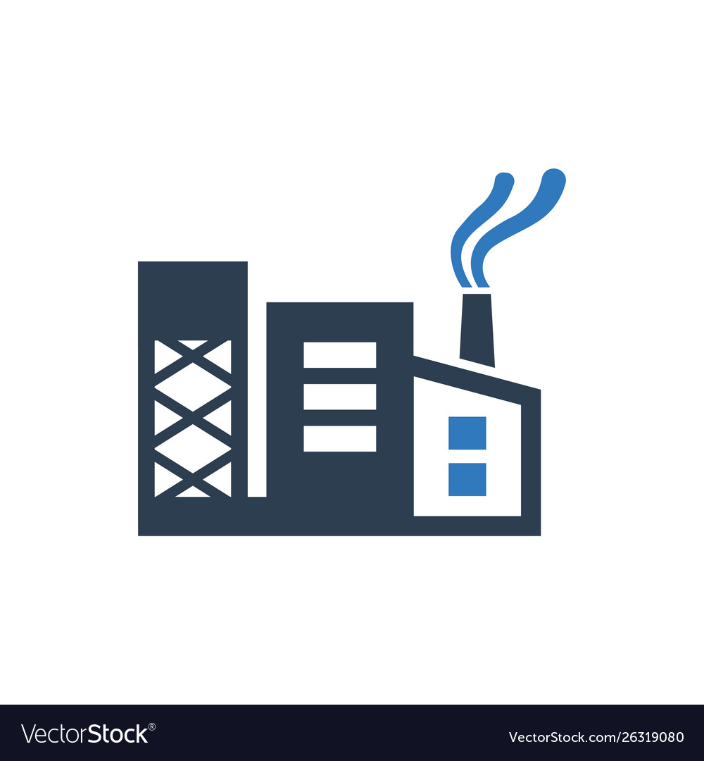 Industrial factory icon Royalty Free Vector Image