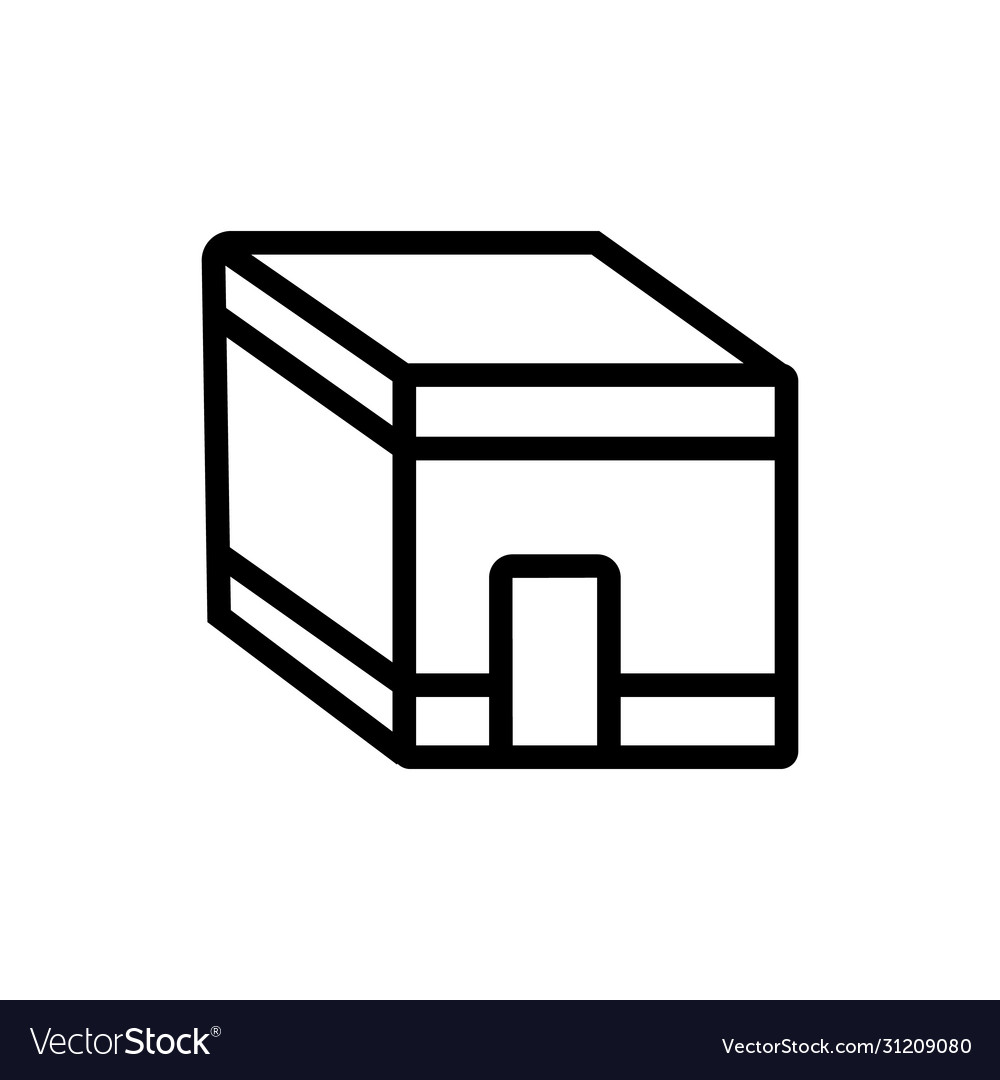 Islamic Religious Rectangular Building Icon Vector Image