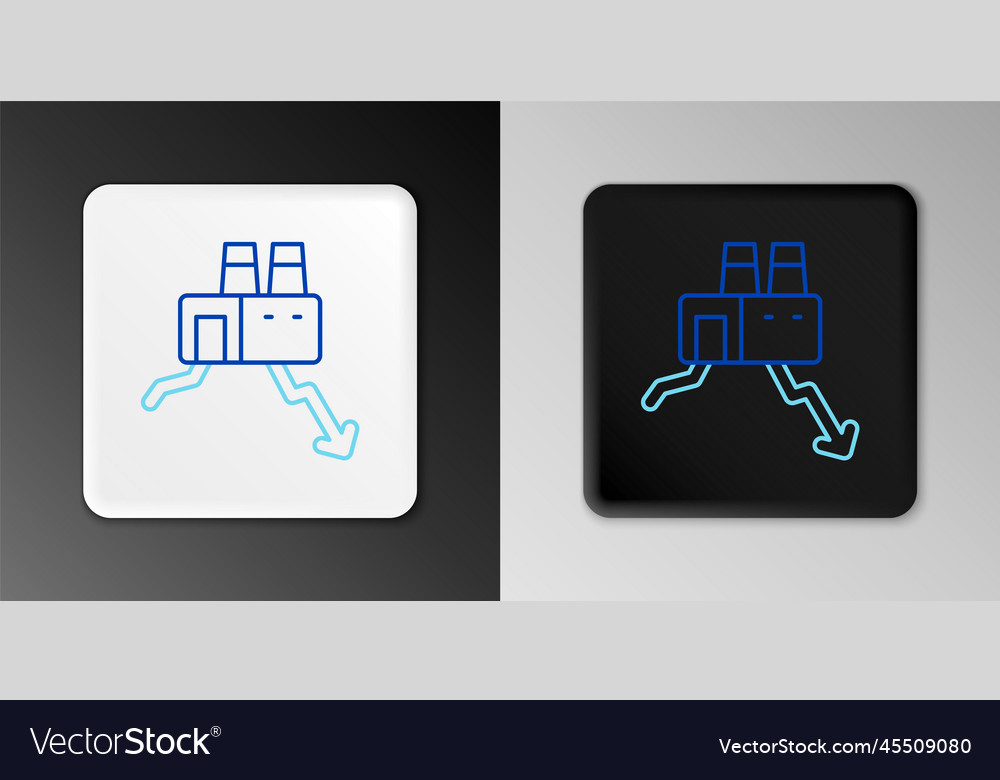 Line shutdown of factory icon isolated on grey Vector Image Line shutdown of factory icon isolated on grey