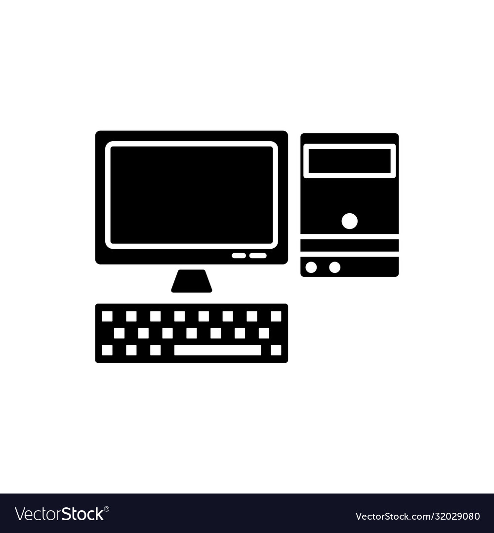 Personal computer icon set design Vector Image Personal computer icon set design