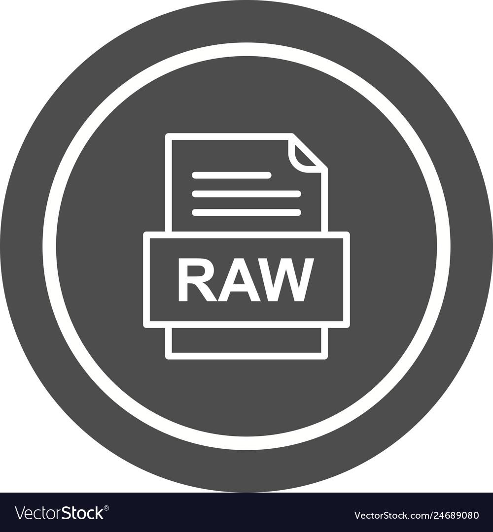 Raw file document icon