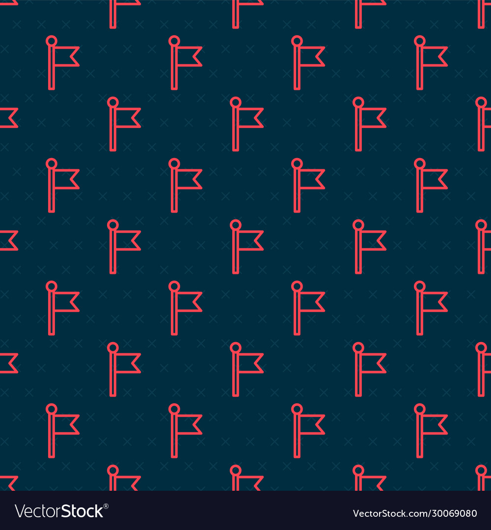 Red line flag icon isolated seamless pattern Vector Image Red line flag icon isolated seamless pattern