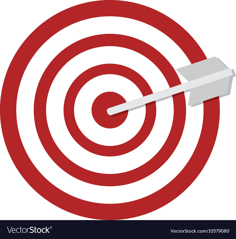 Red target and arrow Royalty Free Vector Image