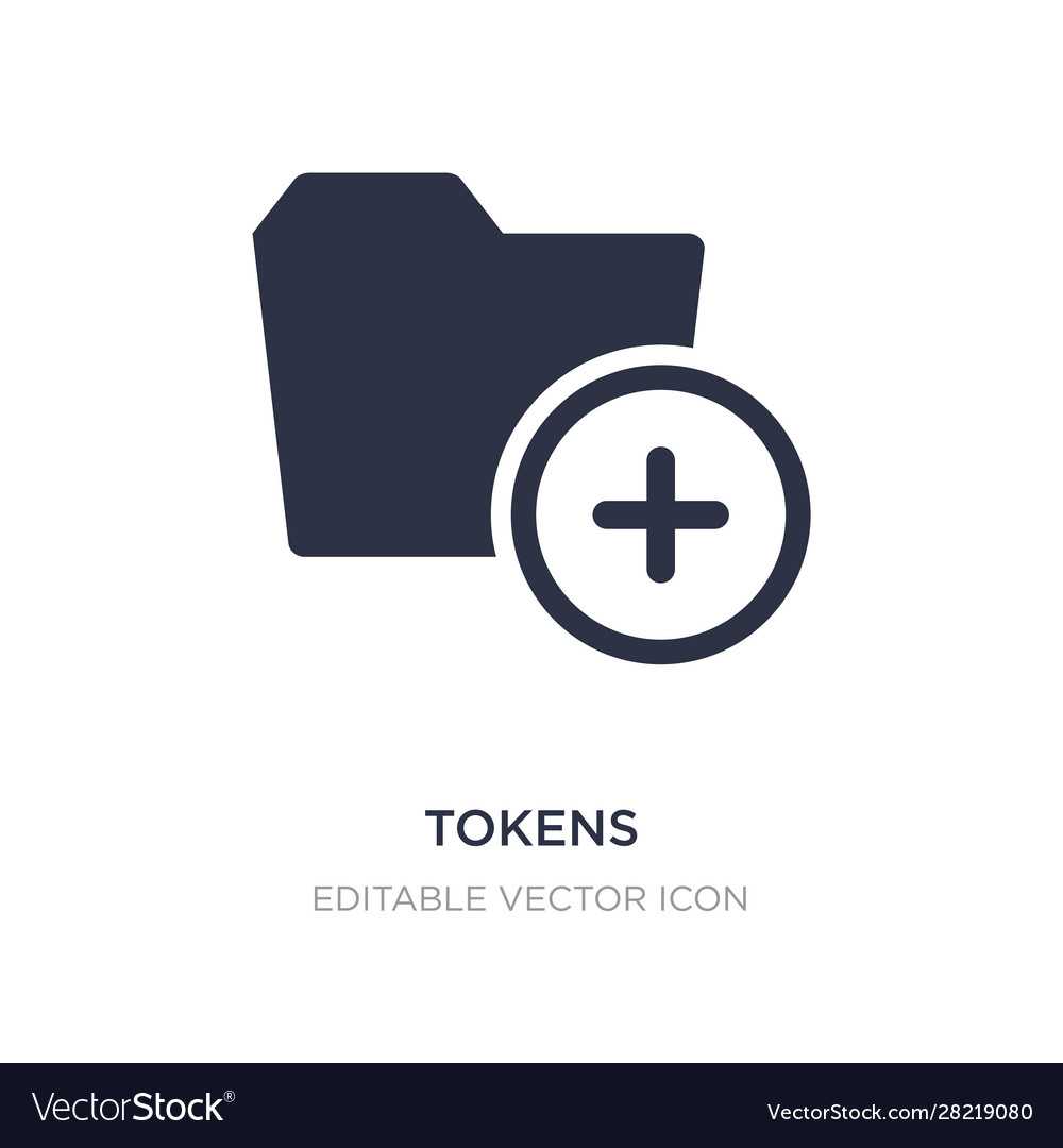 Tokens icon on white background simple element Vector Image Tokens icon on white background simple element