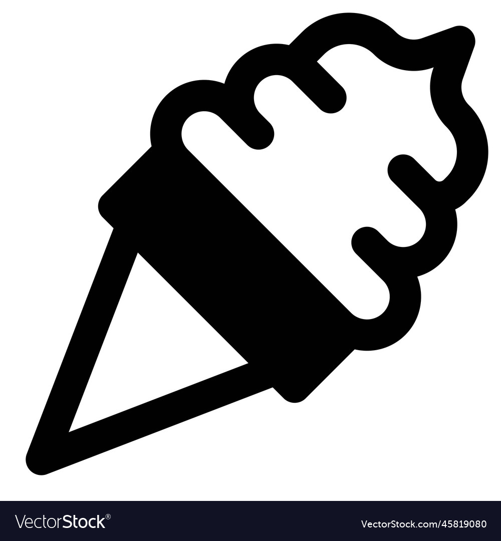 Yummy twisted soft serve ice cone Royalty Free Vector Image