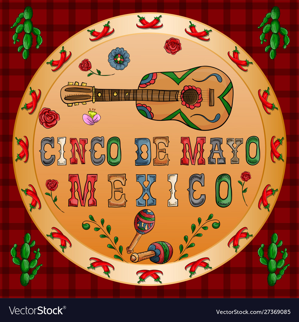 7 design on mexican theme cinco de mayo Royalty Free Vector