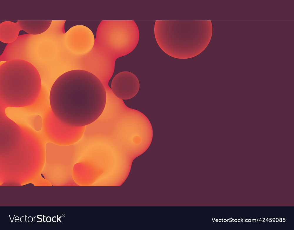 Abstract 3d fluid metaball shape with colorful vector image Abstract 3d fluid metaball shape with colorful