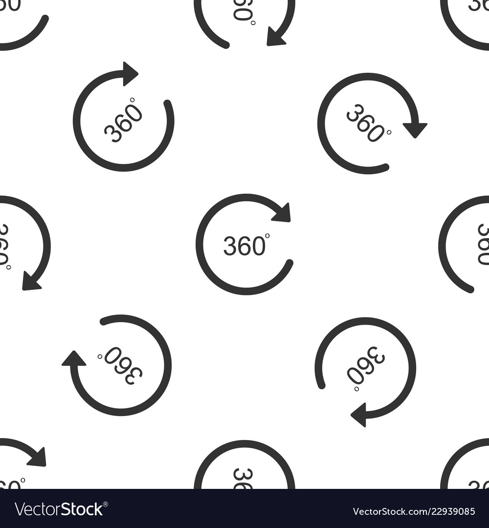 Angle 360 degrees icon seamless pattern vector image Angle 360 degrees icon seamless pattern
