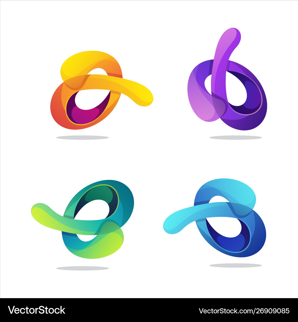 Awesome gradient abstract logo design Royalty Free Vector