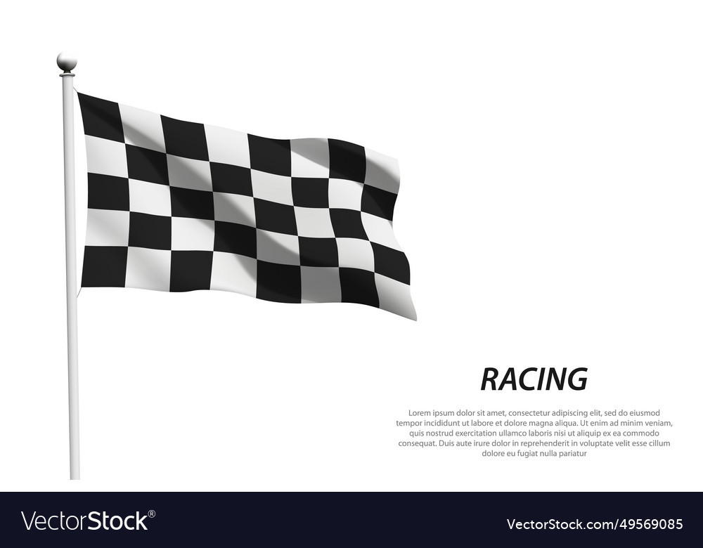 Checkered wave flag for racing background