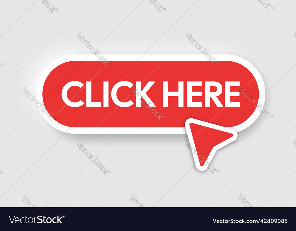 Click here icon in flat style pointer clicking