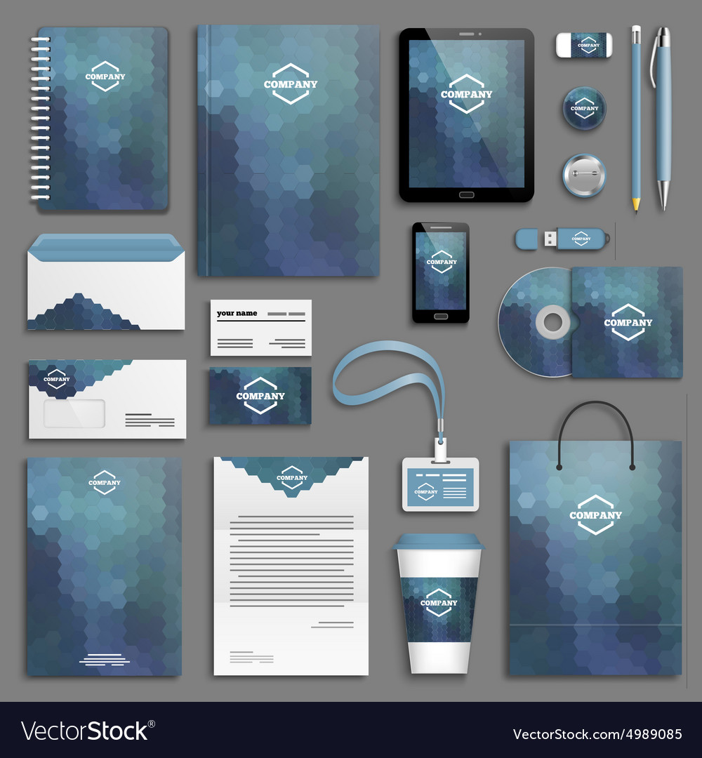 Corporate identity template set Royalty Free Vector Image