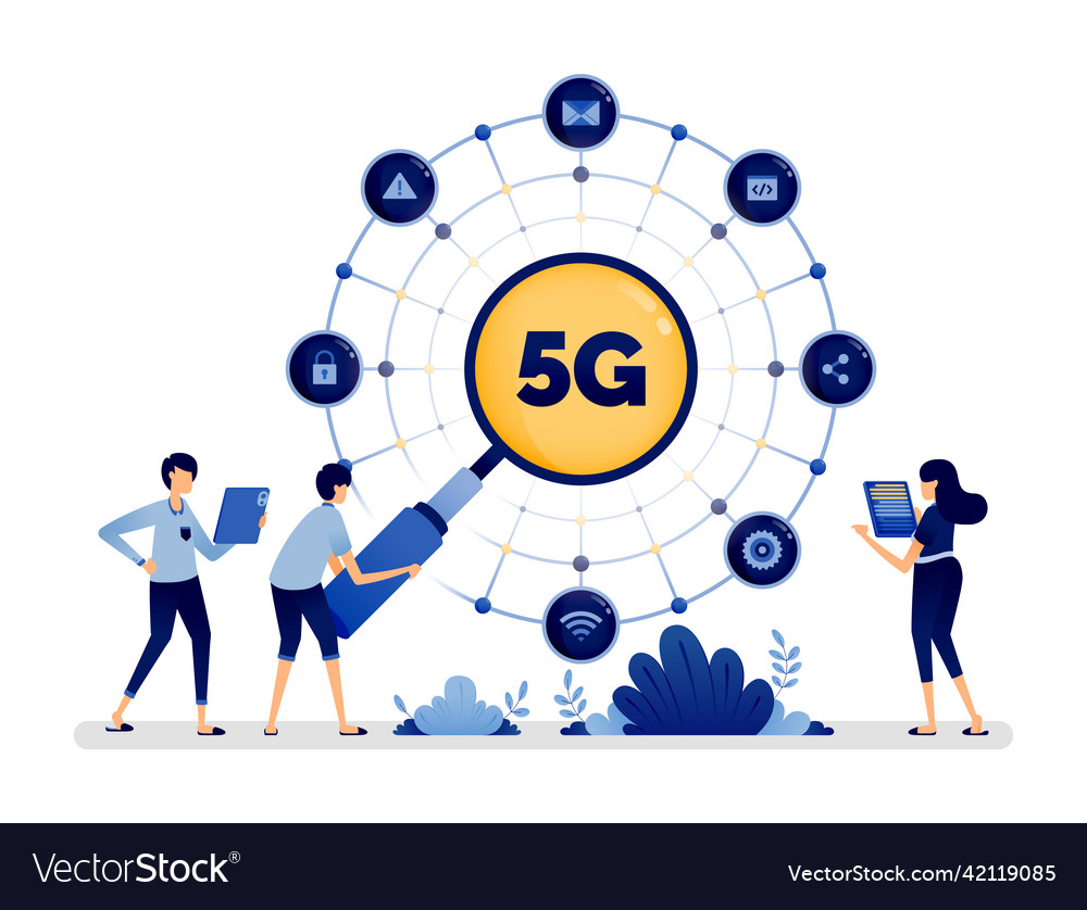 Design of 5g internet network to process data vector image Design of 5g internet network to process data