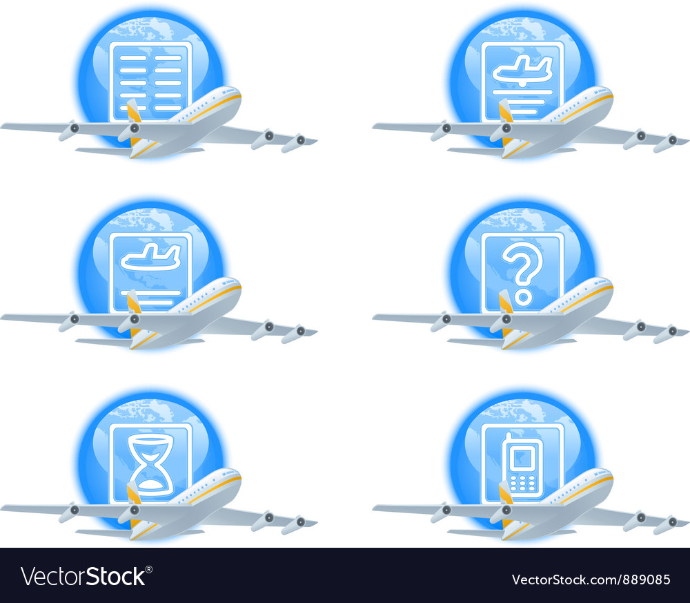 Flight status icon set