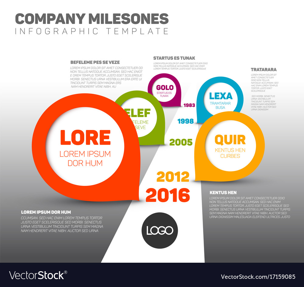 Infographic Timeline Template With Pointers Vector Image Infographic Timeline Template With Pointers Vector Image