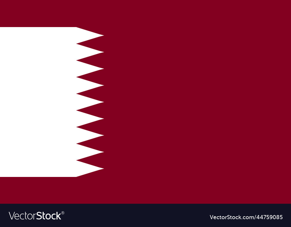 Qatar country realistic flag panoramic