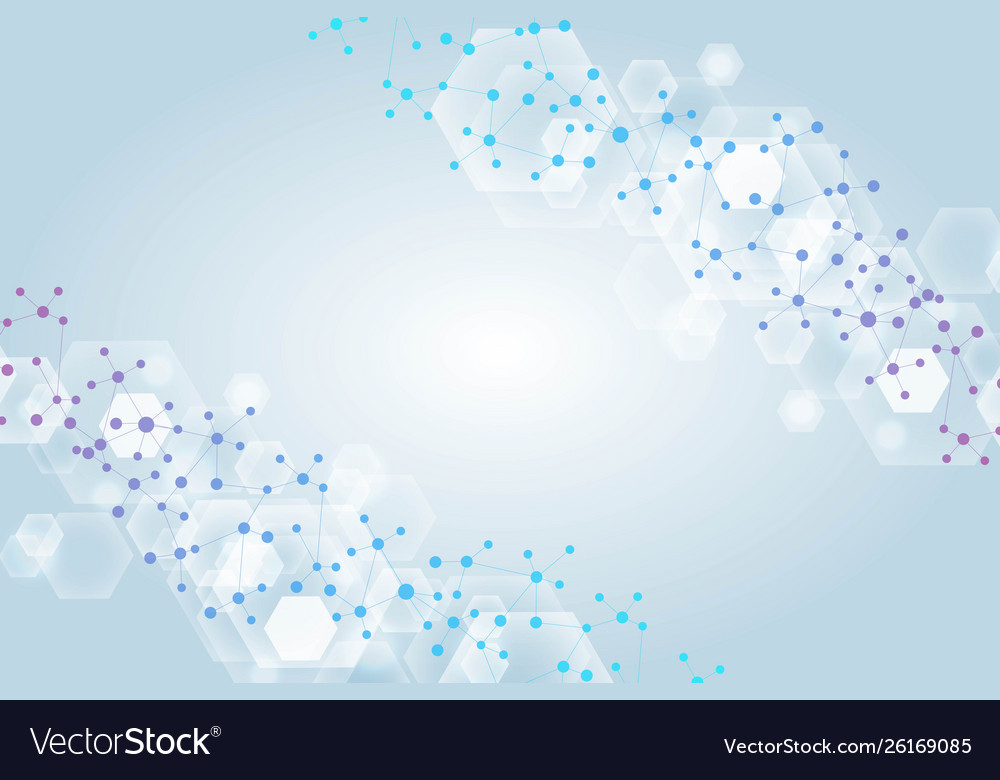 Science network pattern connecting lines and dots vector image Science network pattern connecting lines and dots