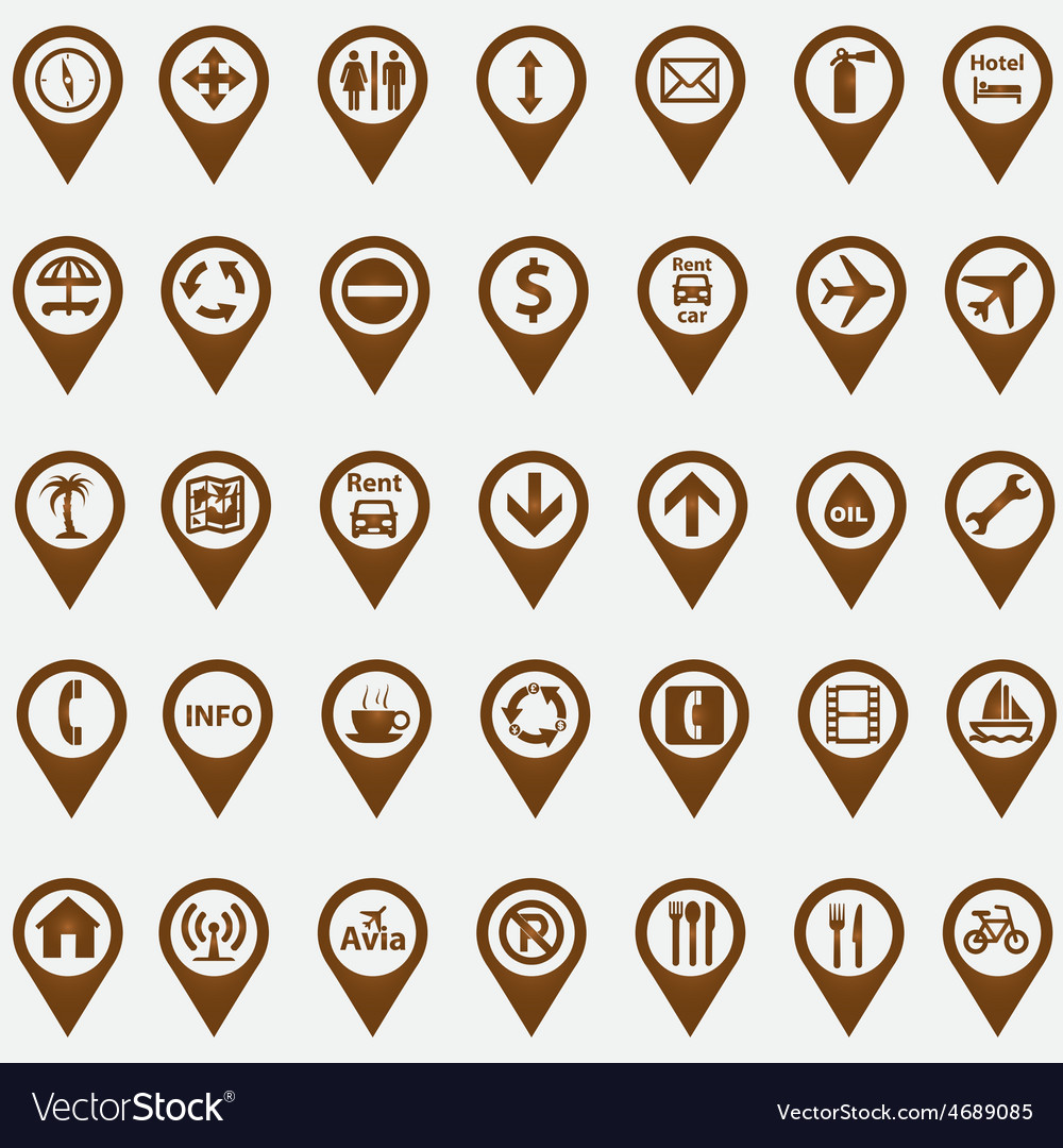 Set of navigation icons