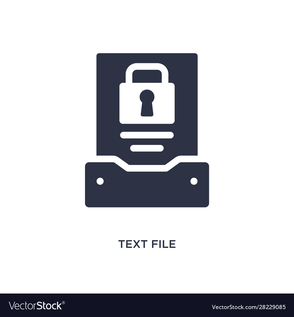 Text file icon on white background simple element