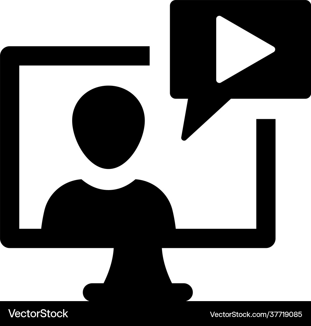 Video vlog icon Royalty Free Vector Image - VectorStock