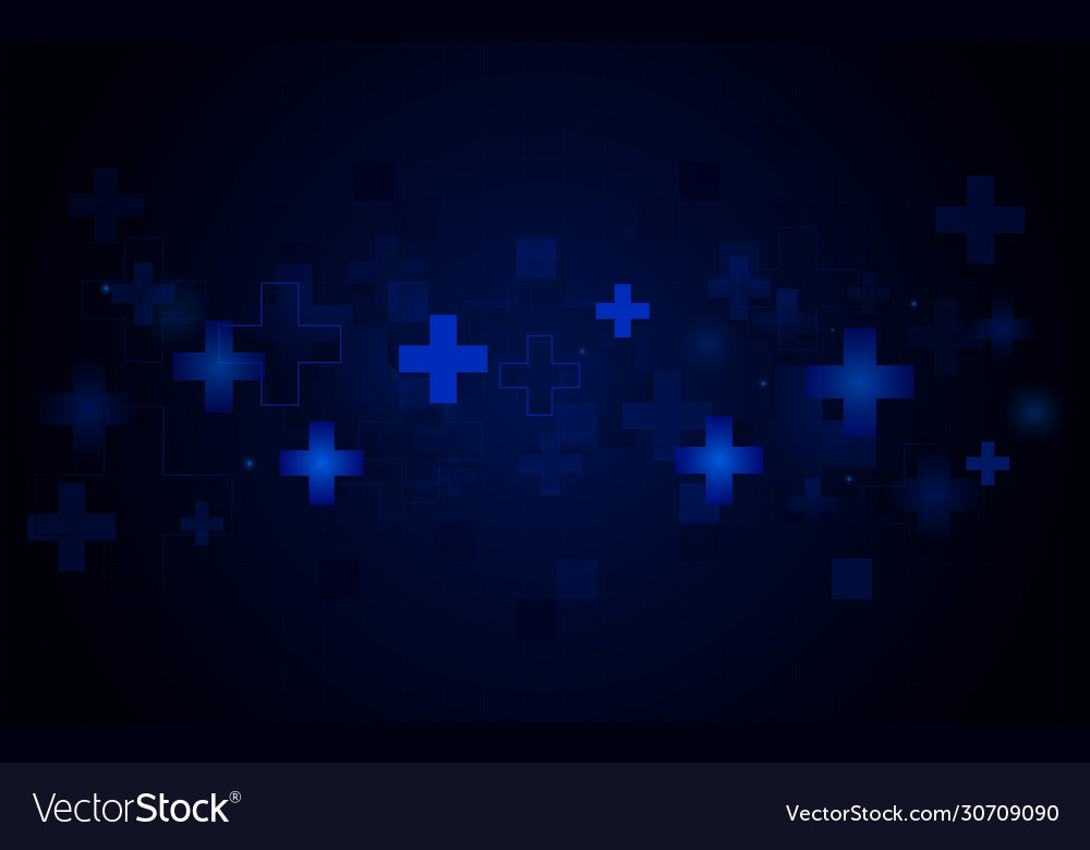 Abstract Geometric Medical Cross Shape Medicine Vector Image