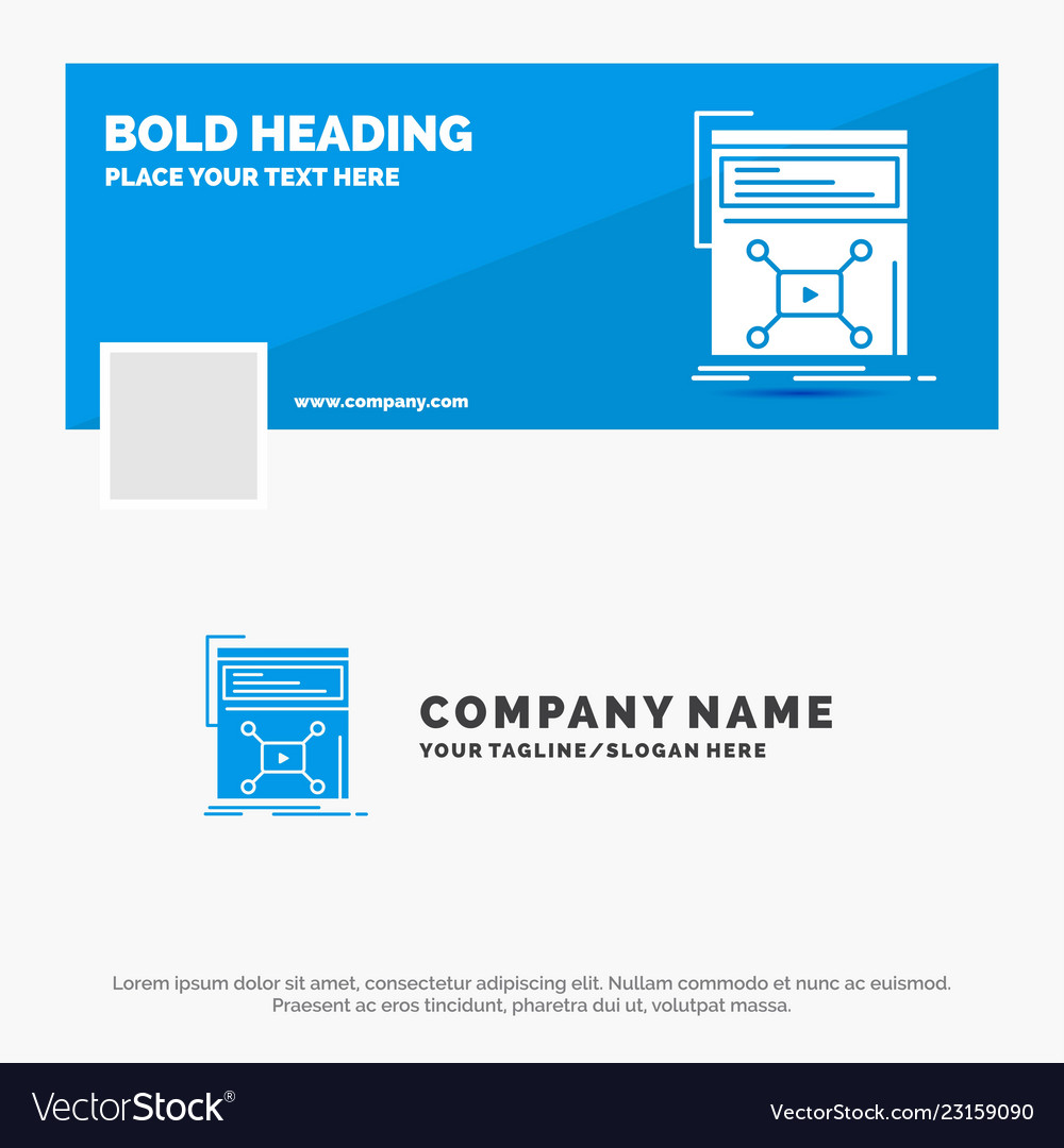 Blue business logo template for marketing page vector image Blue business logo template for marketing page