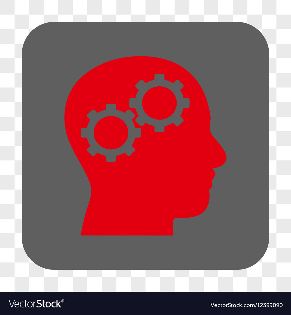 Brain gears rounded square button