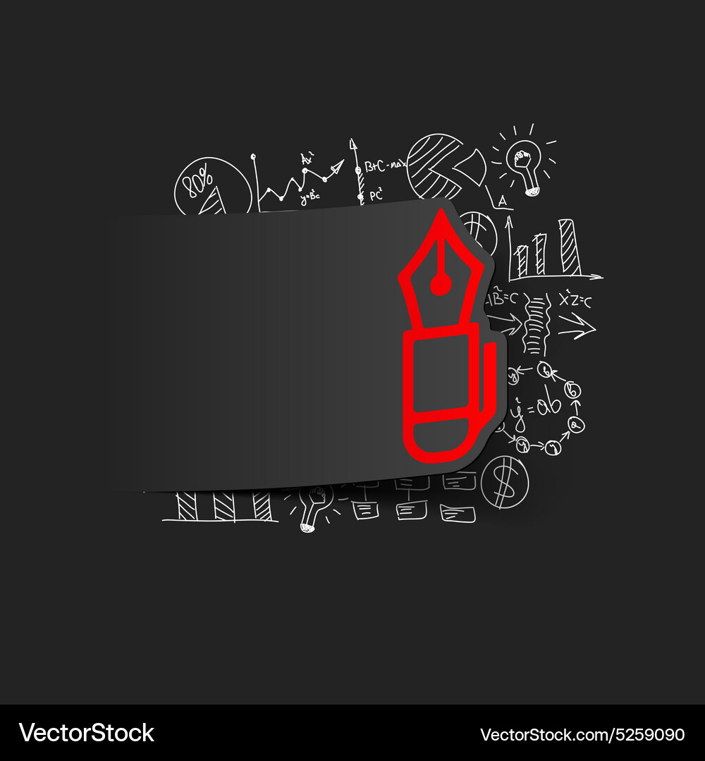 Drawing business formulas pen Royalty Free Vector Image