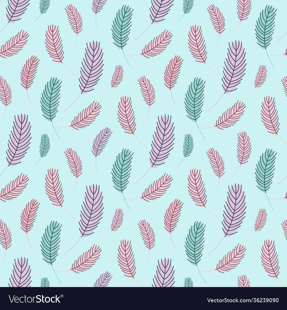 Feathers seamless pattern