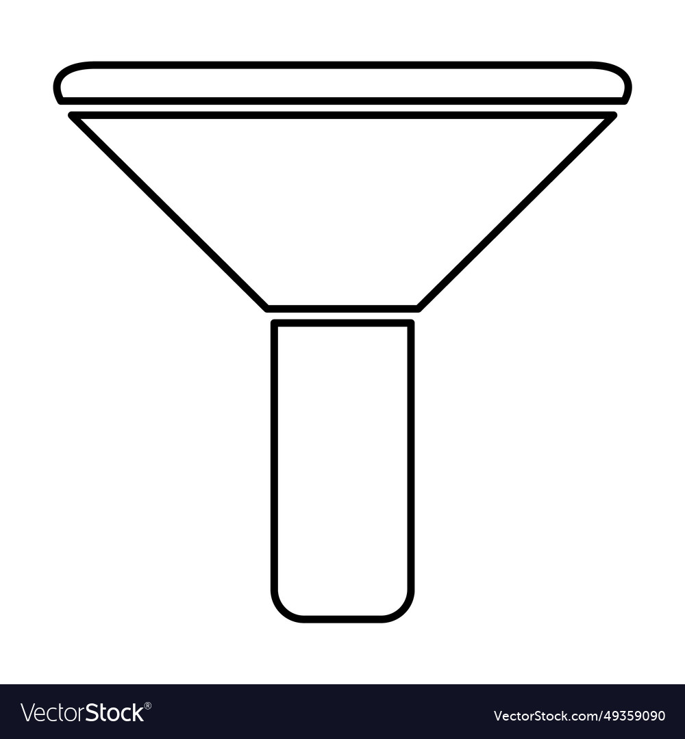 Filter-Taste Web-Form-Symbol flache Filterung vector image Filter-Taste Web-Form-Symbol flache Filterung