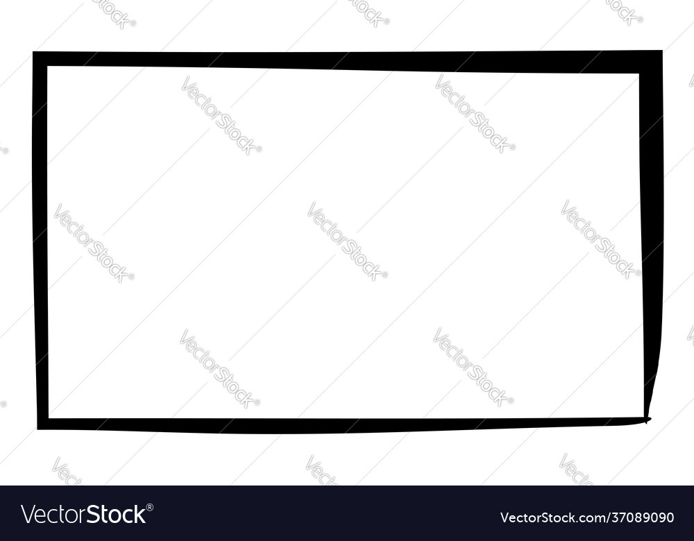 Grungy rectangular frame border plaque outline vector image Grungy rectangular frame border plaque outline
