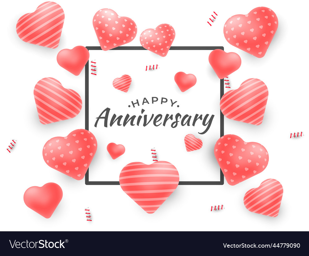 Happy anniversary design for greeting cards Vector Image