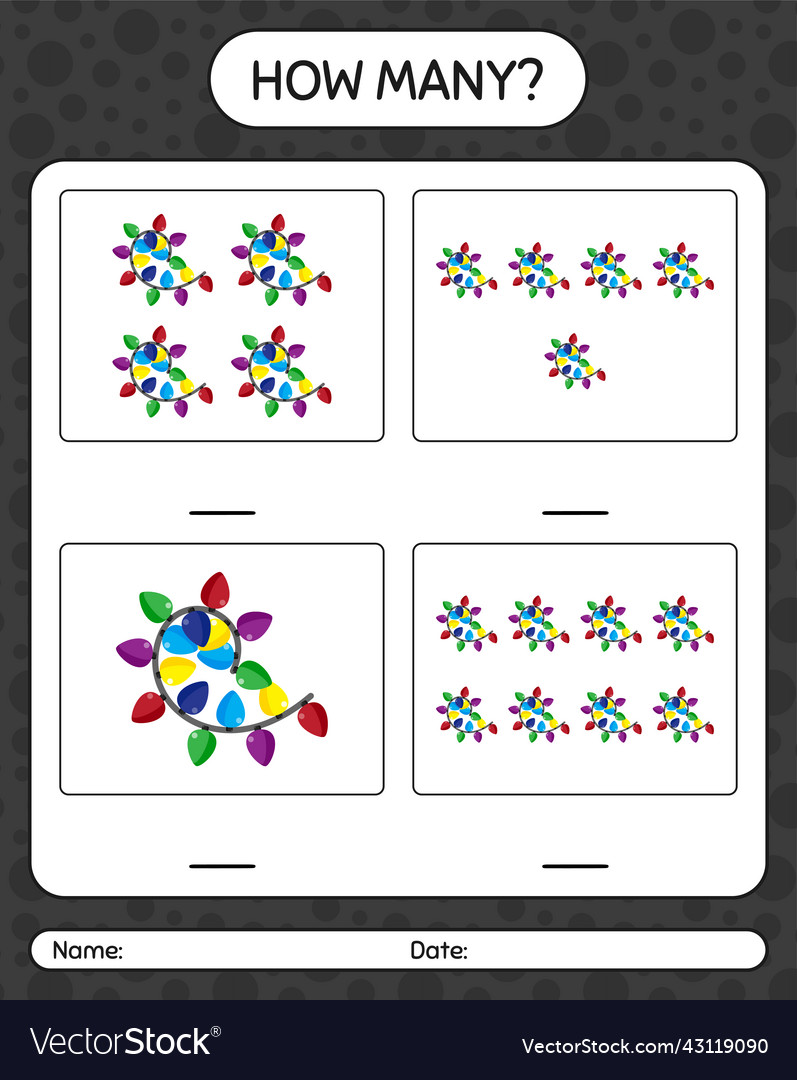 How many counting game with string light