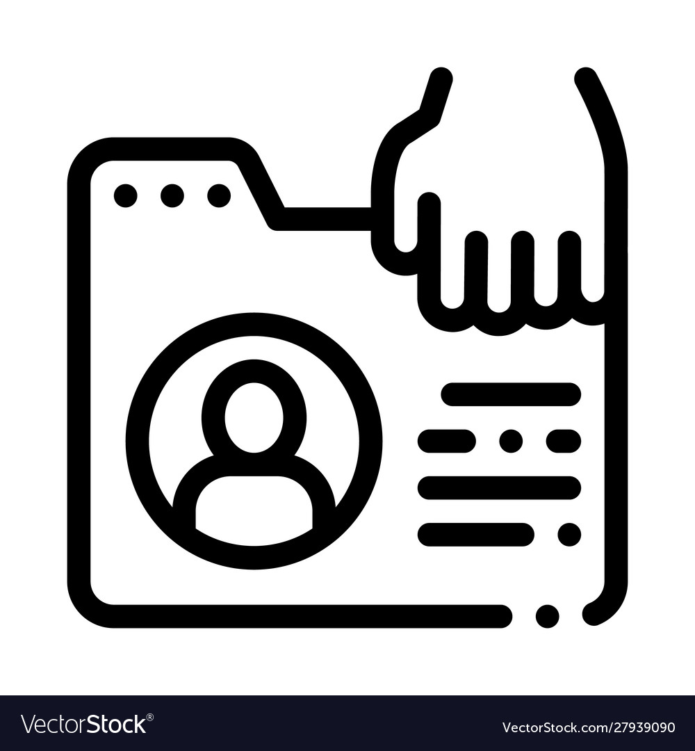 Identity theft icon outline Royalty Free Vector Image
