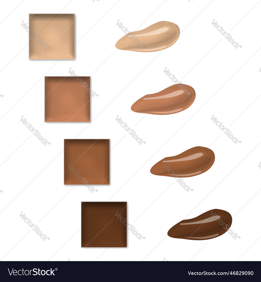 Make-up palette with smear samples isolated